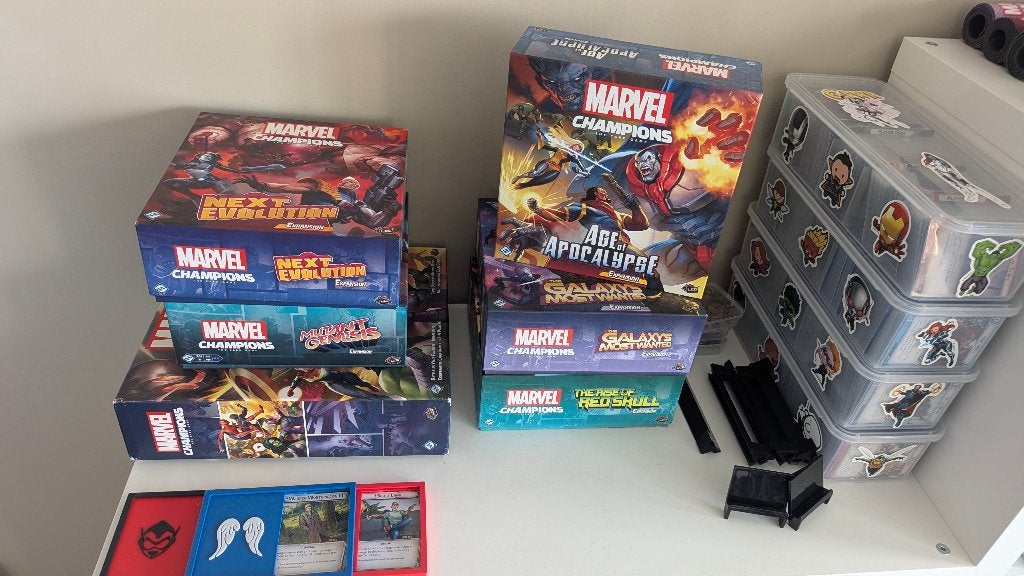 Marvel Champions (EN) collection, Hobby en Vrije tijd, Gezelschapsspellen | Bordspellen, Zo goed als nieuw, Een of twee spelers