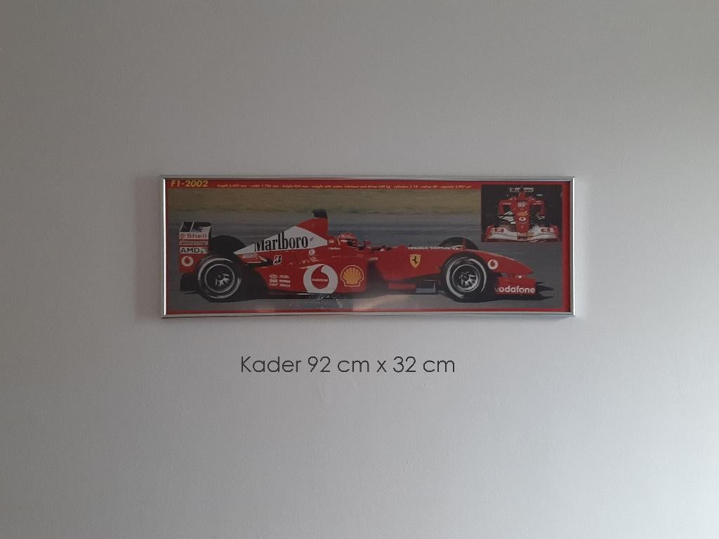 Kader met poster raceauto, Ophalen, Zo goed als nieuw