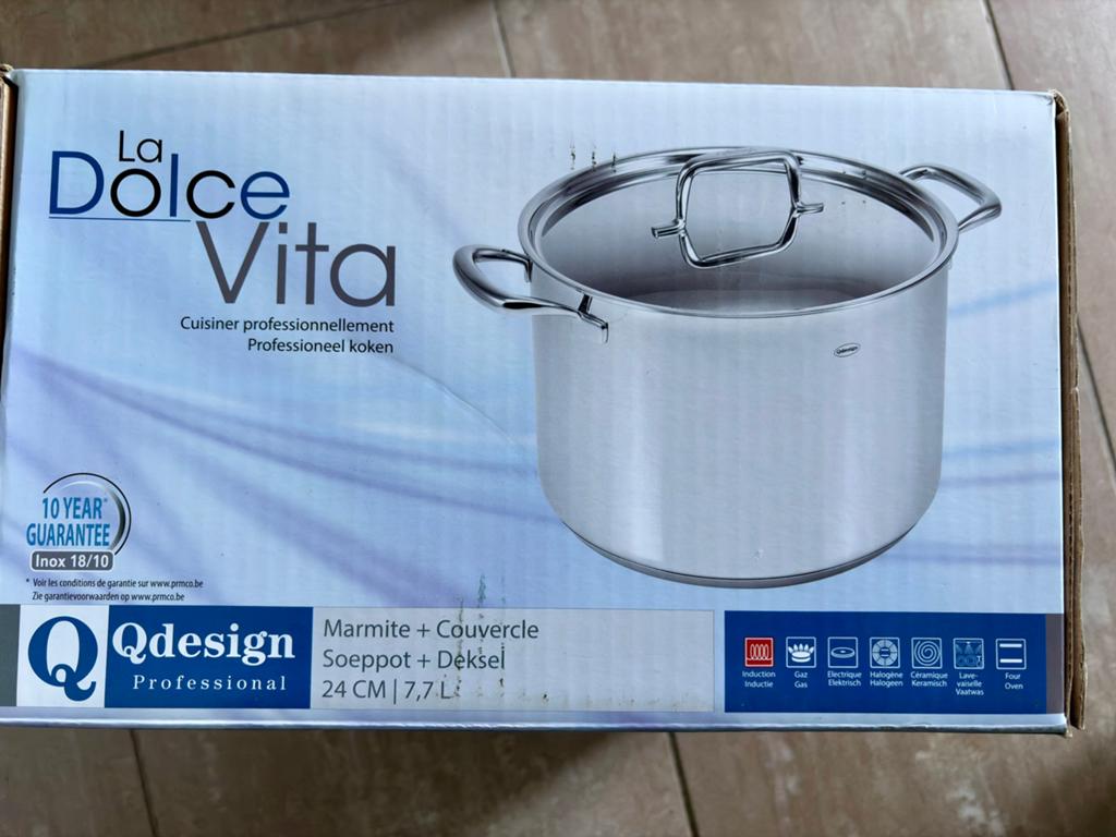 Professionele Soeppot La Dolce Vita 24 cm - 7,7 liter!, Huis en Inrichting, Keuken | Potten en Pannen, Ophalen, Nieuw