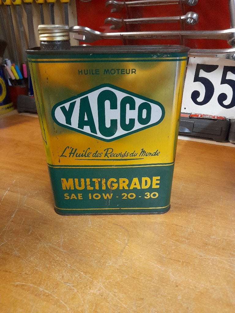 ancien bidon huile vide yacco multigrade sae 10w 20/30, Enlèvement ou Envoi, Utilisé, Autres types