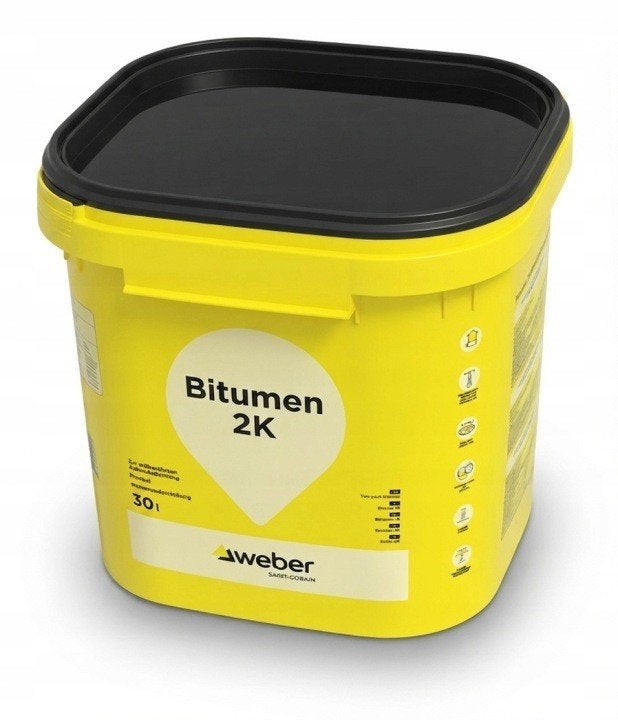 Revêtement bitumineux 2K Weber, Bricolage & Construction, 20 litres ou plus, Enlèvement, Neuf, Noir