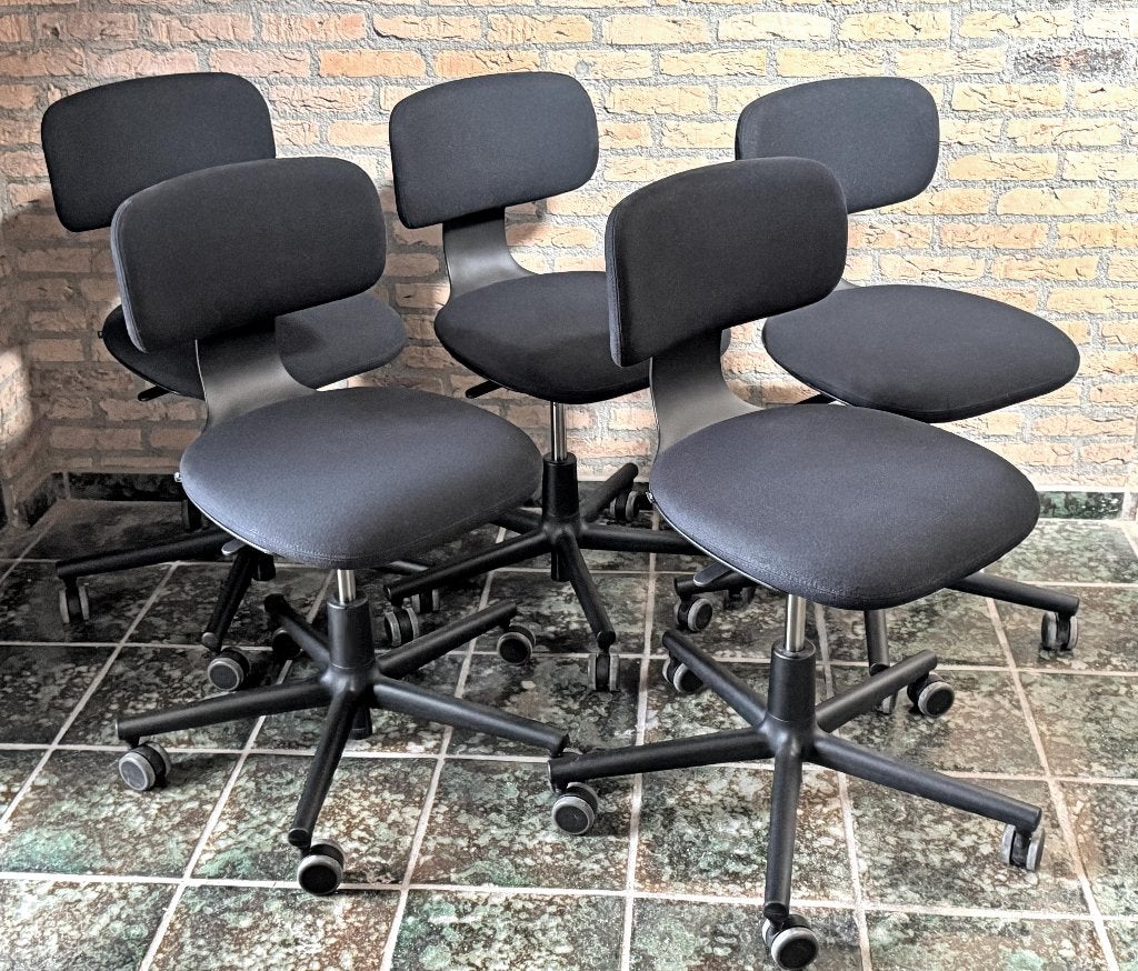 Vitra Rookie design stoelen van €460,- voor €115,-, Enlèvement ou Envoi, Comme neuf, Noir, Chaise de bureau