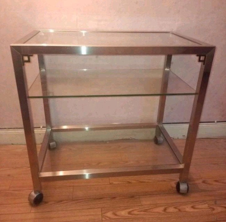 Console vintage hi-fi meuble rangement TV, Maison & Meubles, Tables | Dessertes, Enlèvement, Verre