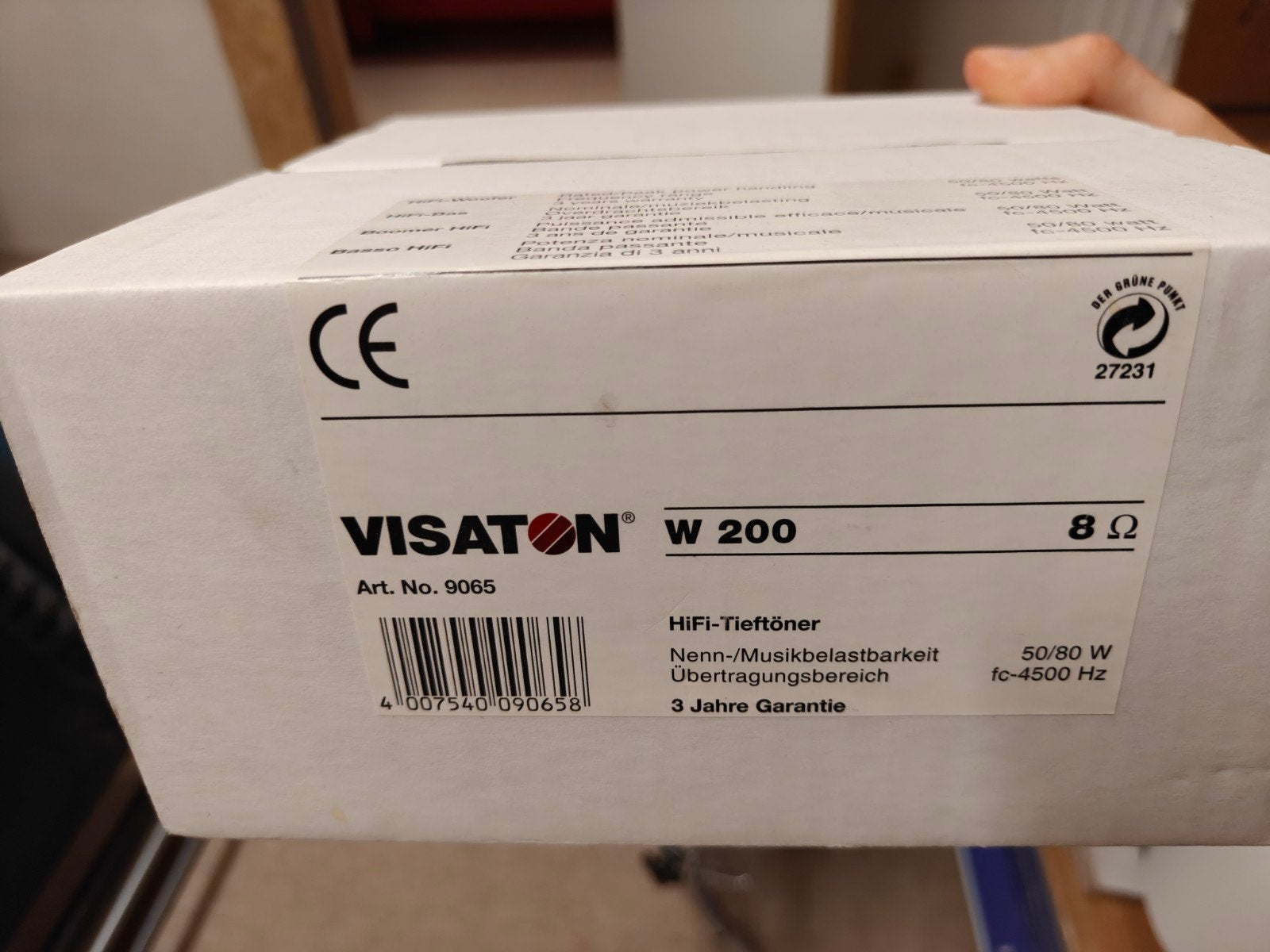 4 stuks Visaton W200 luidsprekers., Ophalen, Nieuw