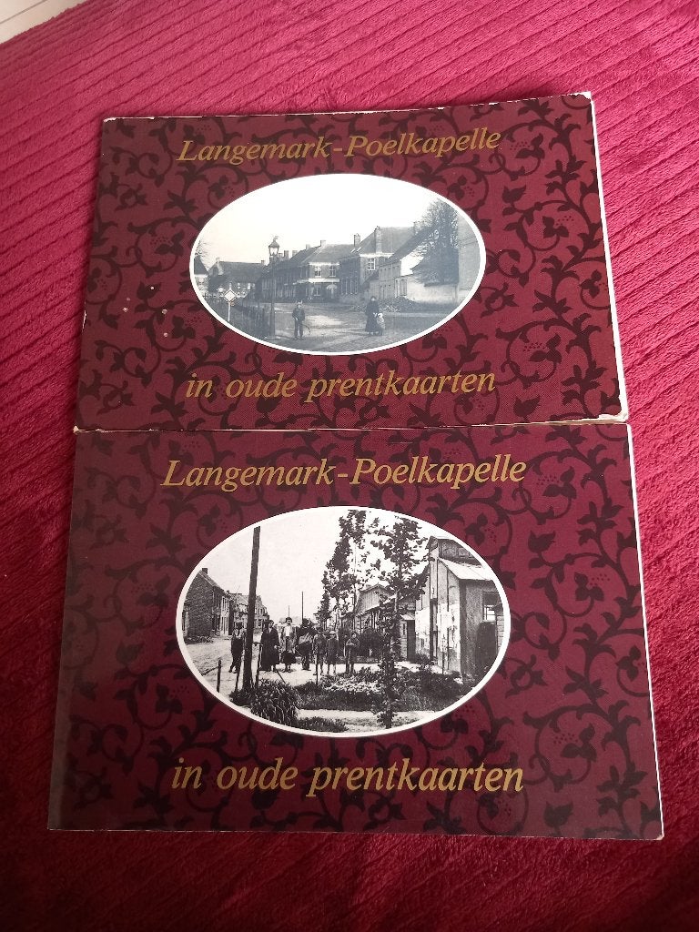2 boeken Langemark-Poelkapelle in oude prentkaarten WOI, Ophalen of Verzenden