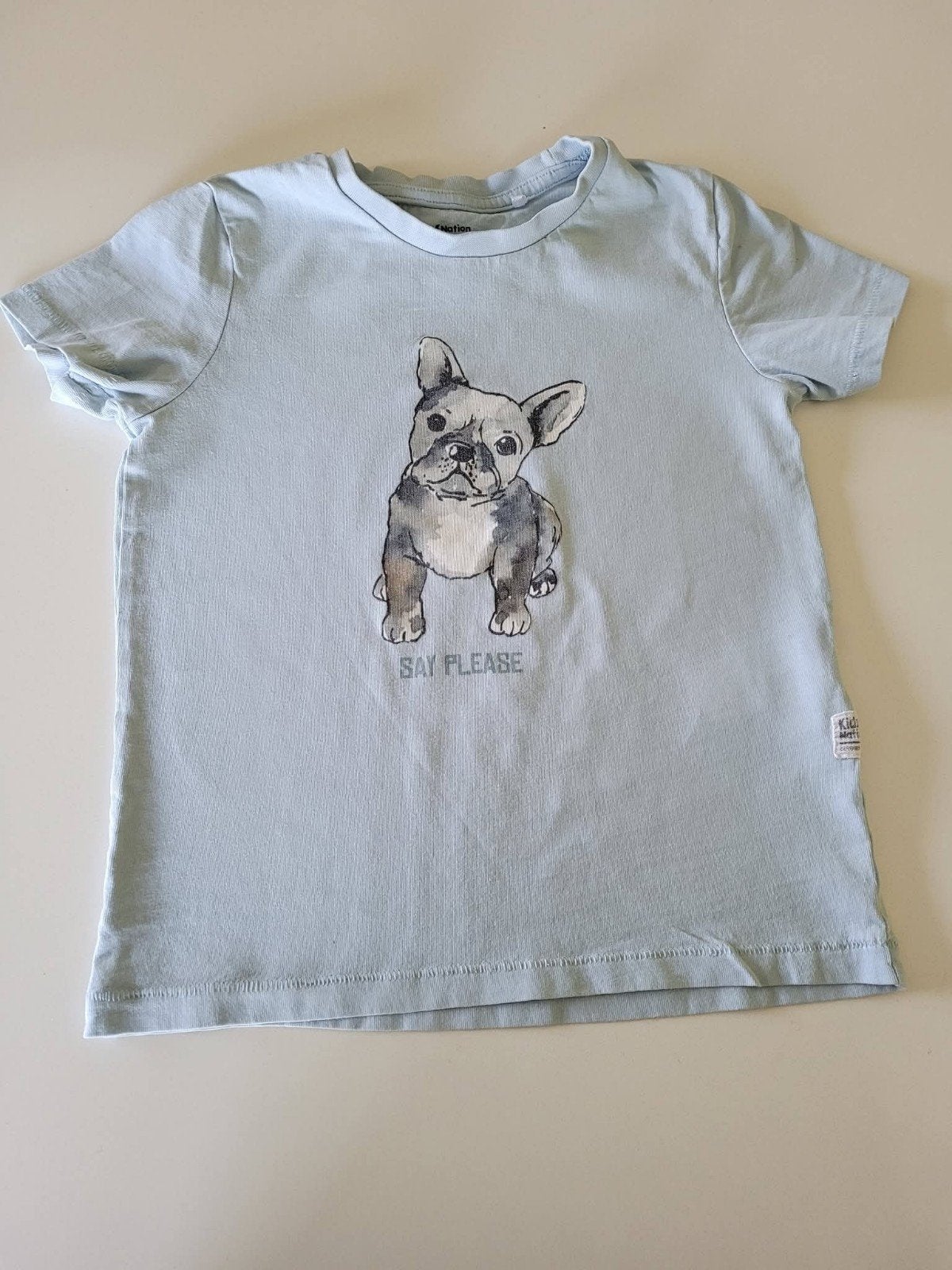 Blauw t-shirt Maat: 110 Merk: Kidz Nation, Ophalen of Verzenden