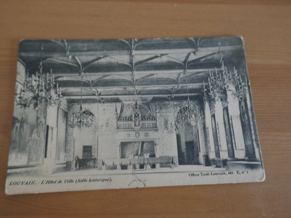 leuven louvain l'hotel de ville (salle historique), Envoi, Non affranchie, Brabant Flamand