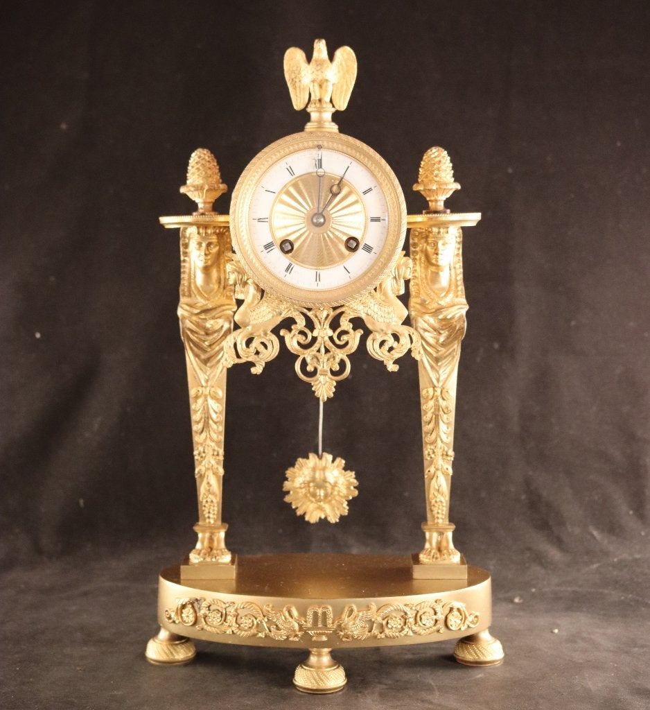 Antieke Franse Empire pendule, Antiek en Kunst, Ophalen of Verzenden