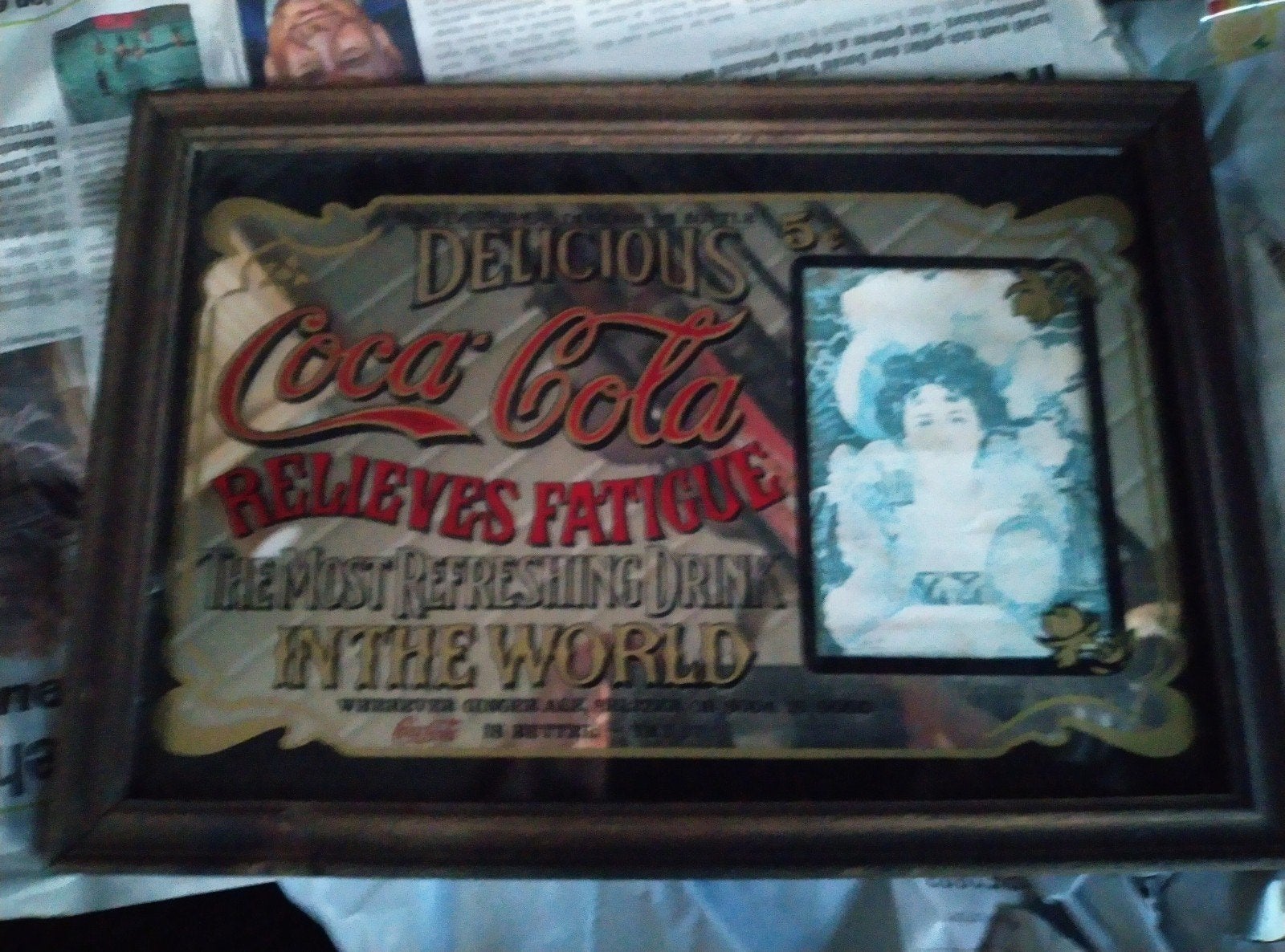 Vintage Coca-Cola spiegel, Ophalen