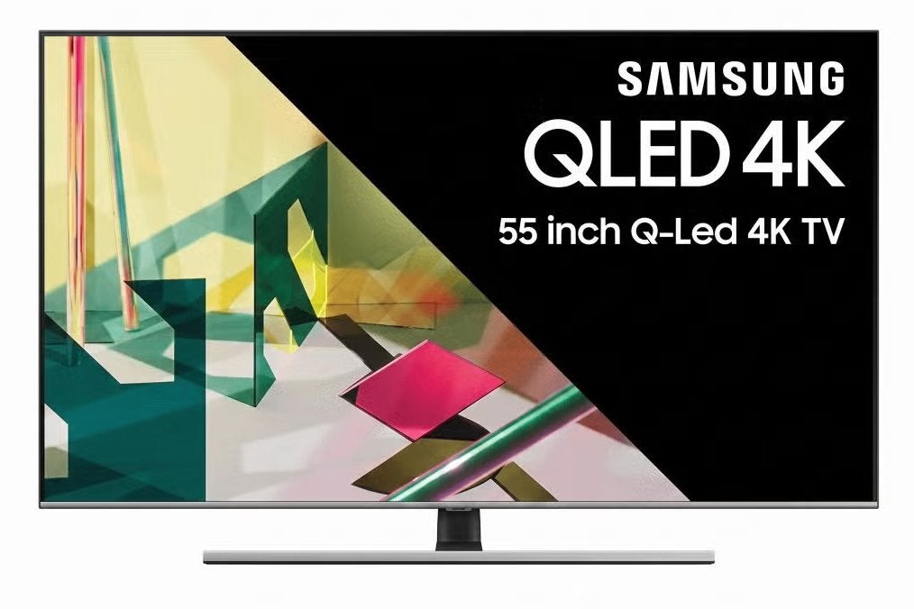 Samsung 55" QLED 4K Smart TV (Q74T) — ZGAN, Audio, Tv en Foto, Televisies, Ophalen, Samsung, 100 cm of meer, 4k (UHD)