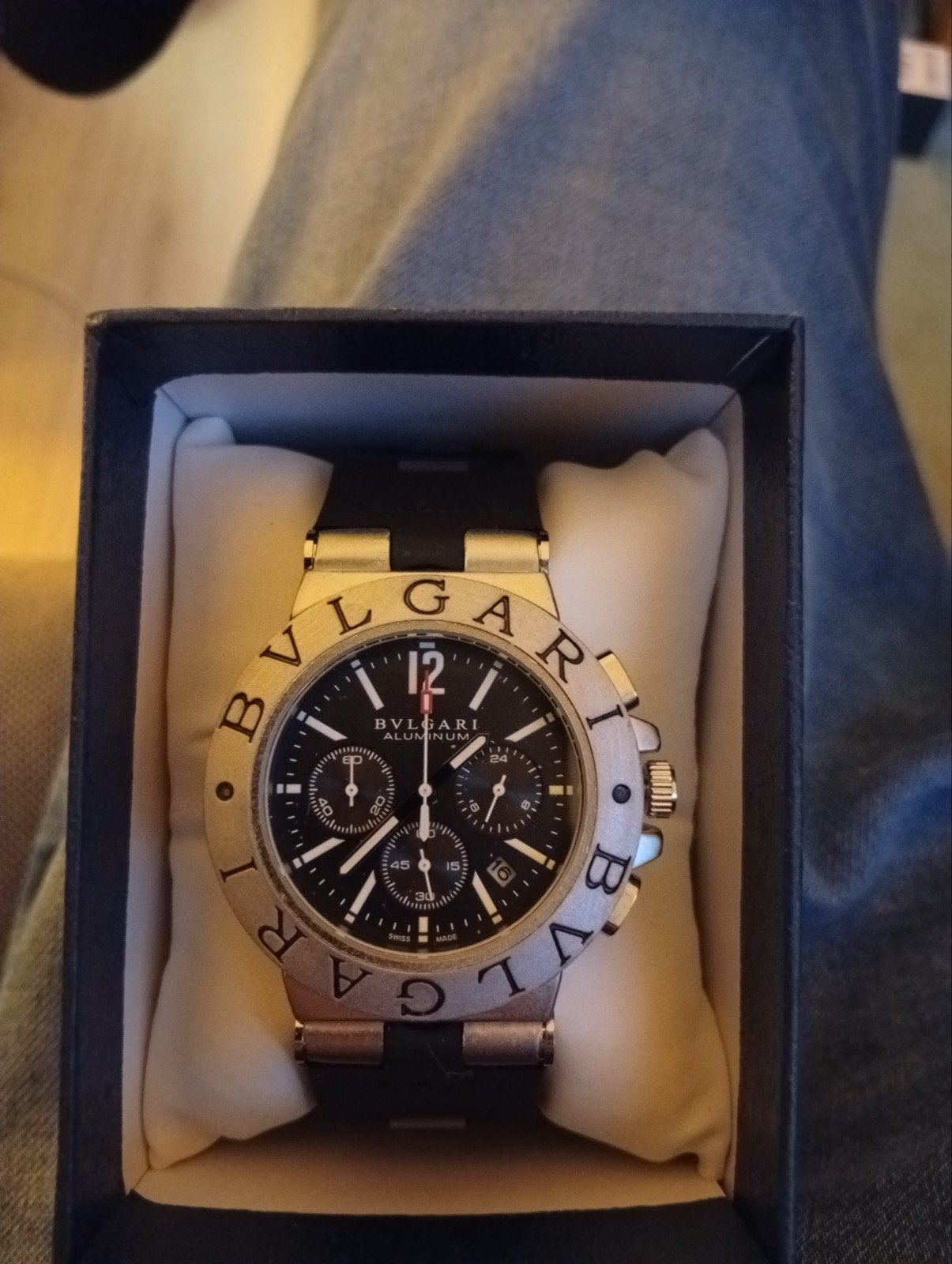 Montre chronographe Bvlgari pour homme, Autres marques, Enlèvement ou Envoi, Acier, Autres matériaux