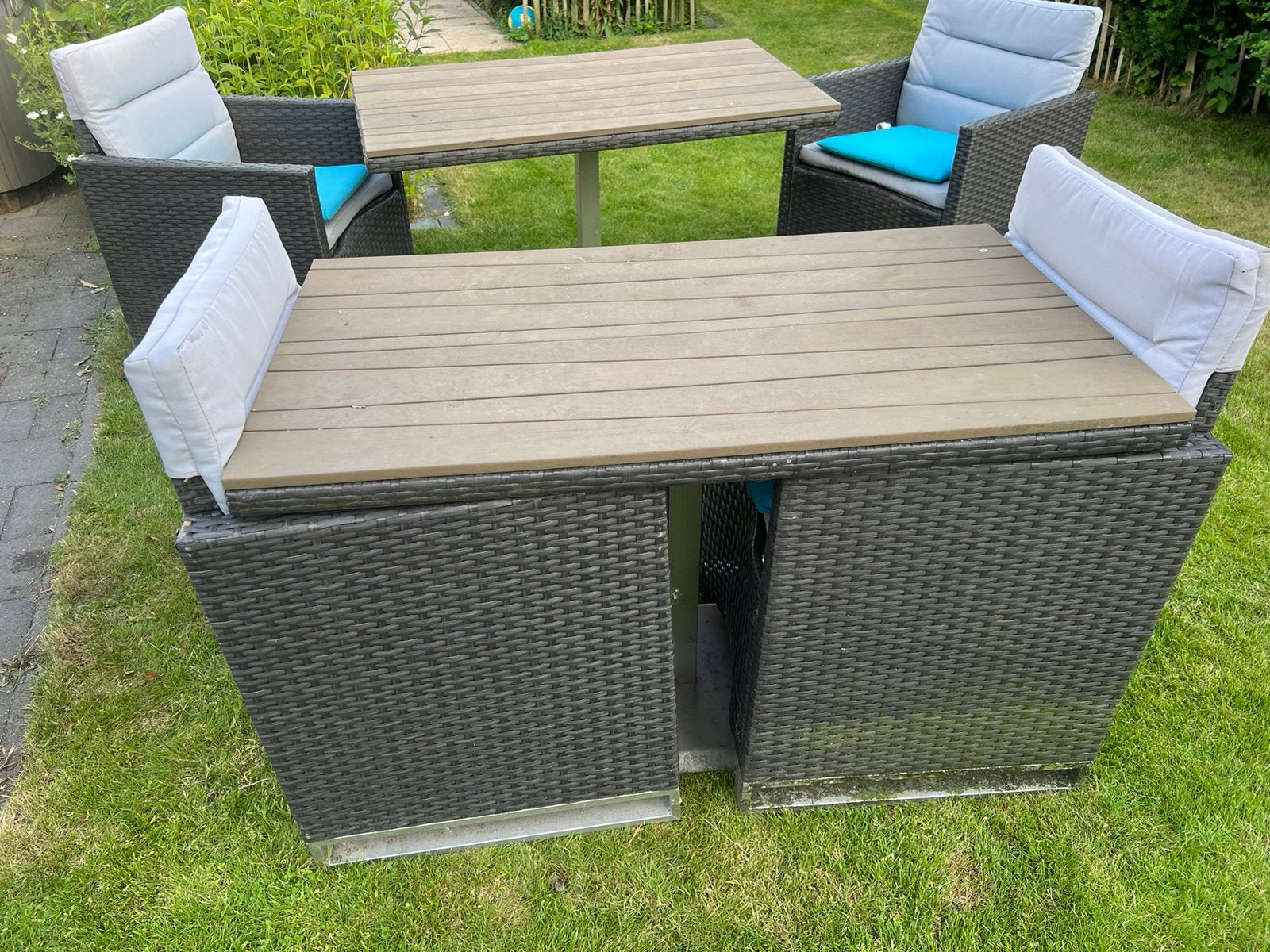 2x identieke lounge set met gratis kussen, Enlèvement, Comme neuf