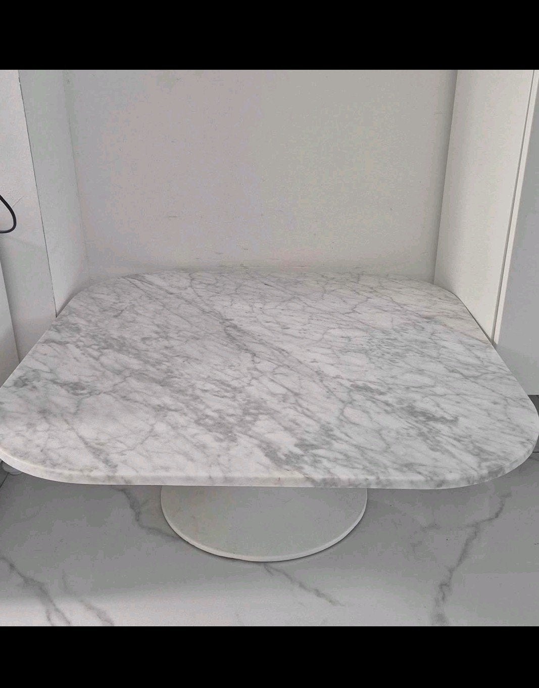 Marmeren salontafel, Huis en Inrichting, Tafels | Salontafels, Ophalen, 50 tot 100 cm, 50 tot 100 cm, Zo goed als nieuw