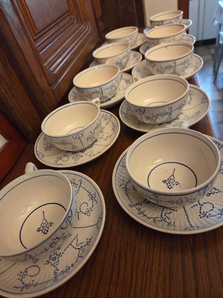 Service 10 Tasses et Sous-Tasses Boch La Louvière Copenhague, Ophalen