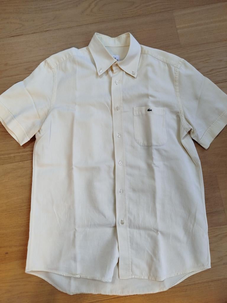 Chemise manches courtes Lacoste (M), Enlèvement ou Envoi, Beige