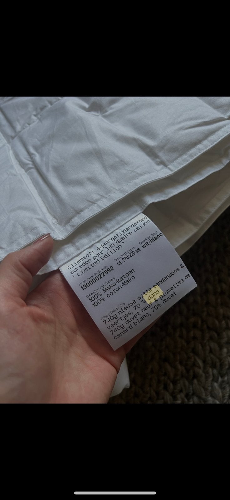 4 seizoenen dekbed limited edition. Nooit gebruikt, Ophalen, Zo goed als nieuw