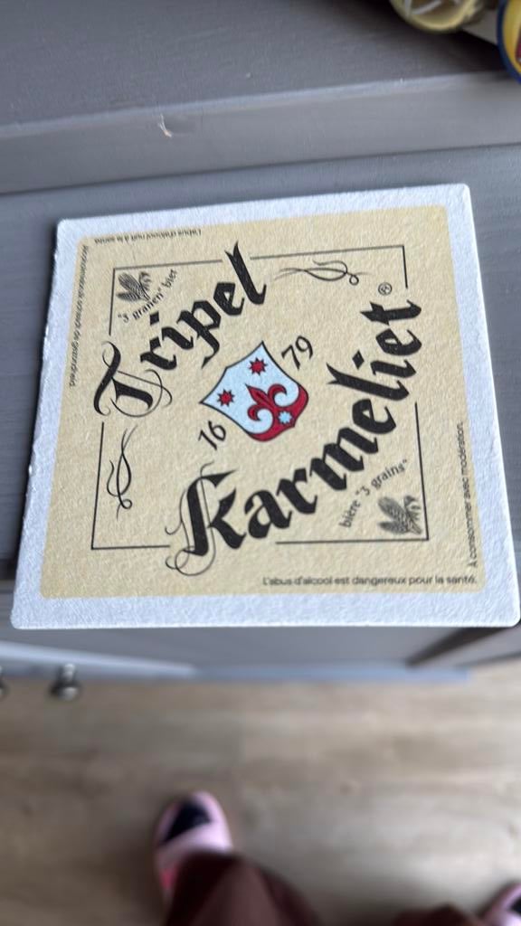 Tapis à bière triple carmélite, Enlèvement ou Envoi, Comme neuf