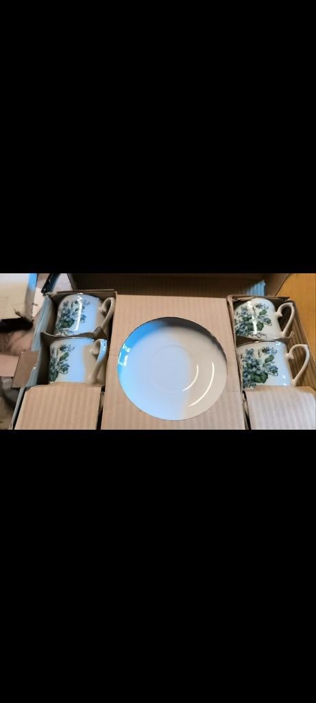 Koffie tasjes met bordjes(nieuw), Enlèvement ou Envoi