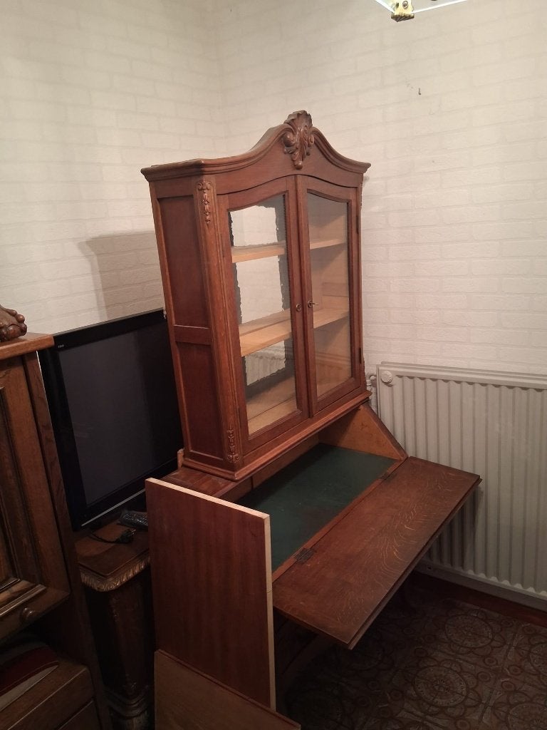 armoire de secrétaire/bureau en bois classique, Antiquités & Art, Enlèvement