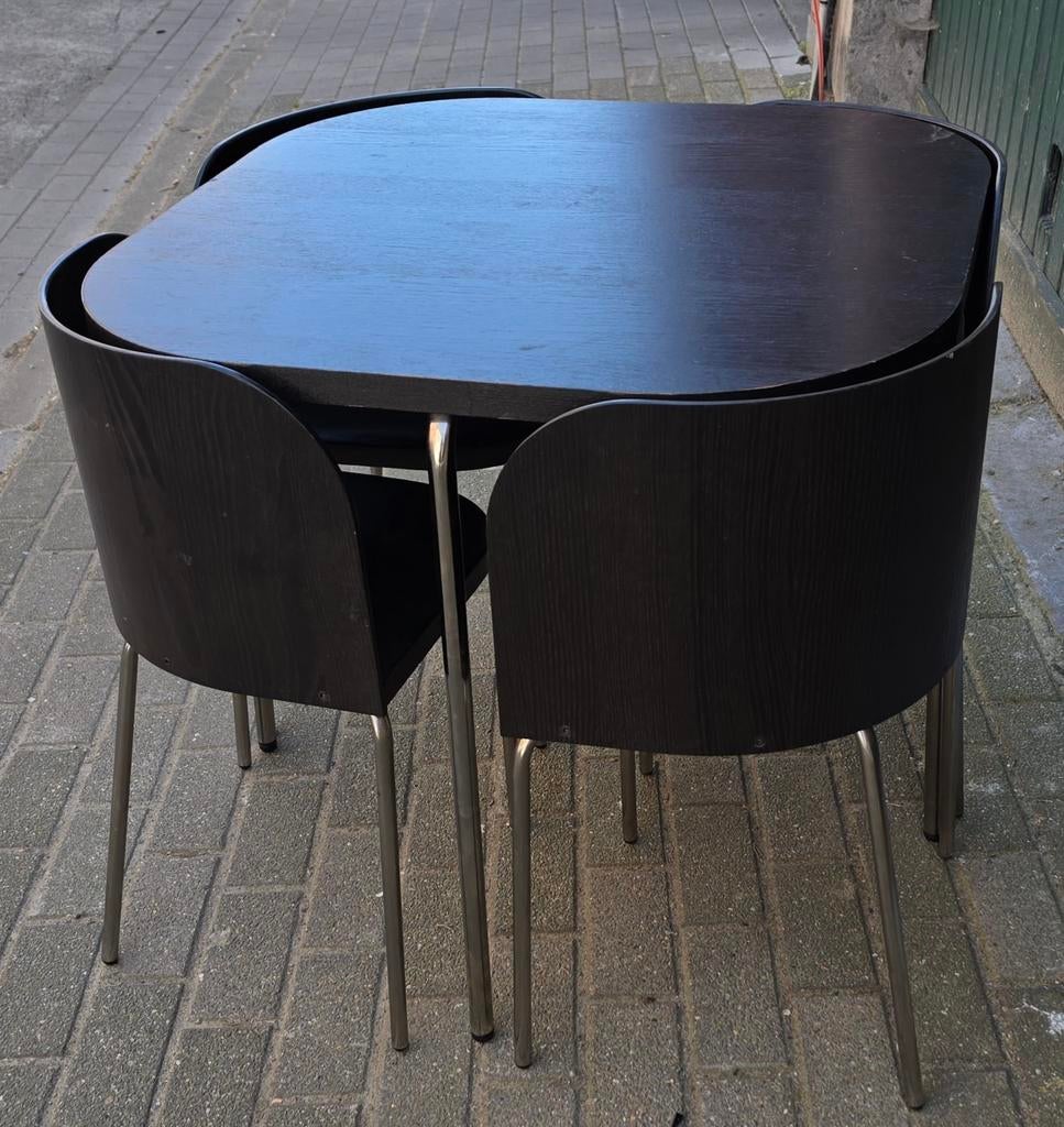 Ikea Fusion tafel met 4 bijpassende stoelen vintage ikea, Huis en Inrichting, Ophalen