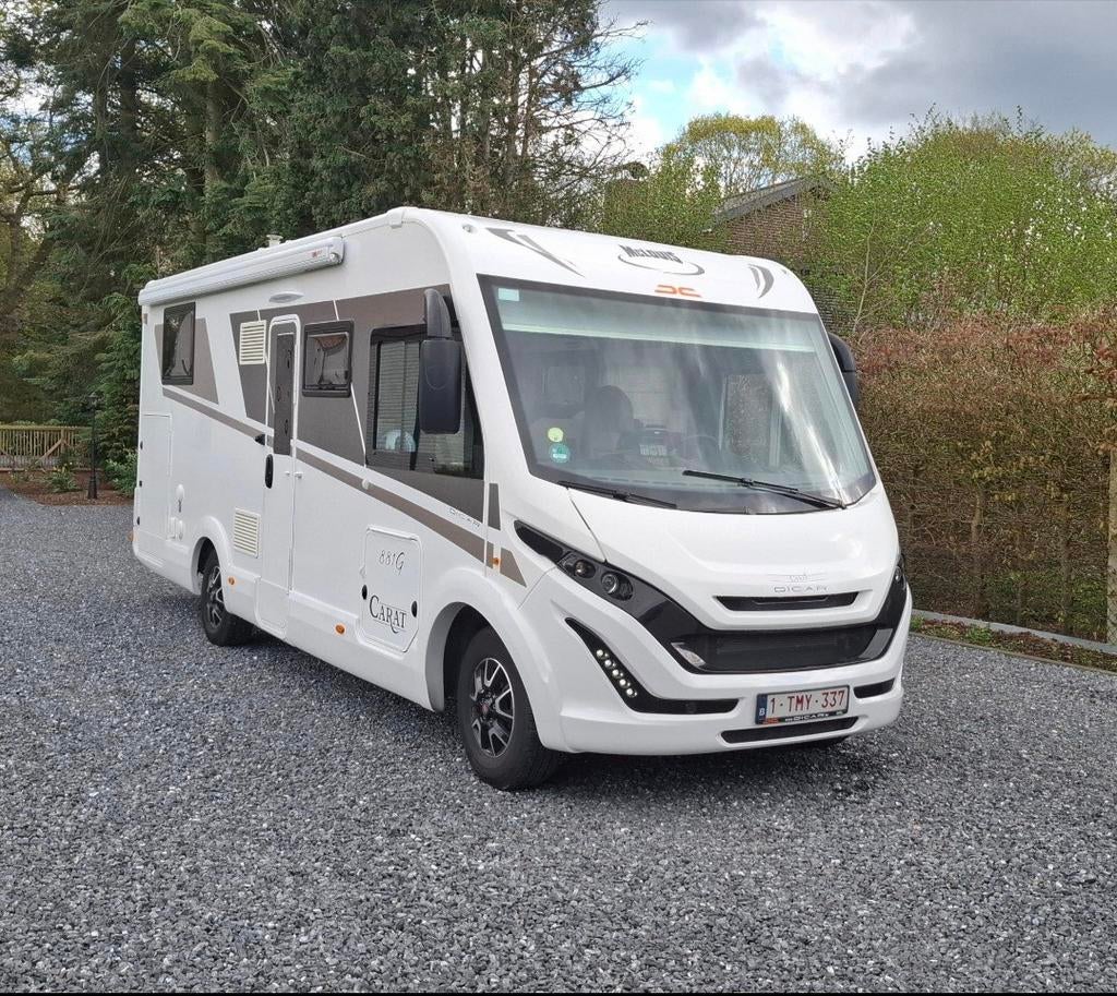 Te koop: Mc Louis Carat 881g (2021) automaat, Caravans en Kamperen, Mobilhomes, Ringverwarming, Fiat, Luifel, Diesel