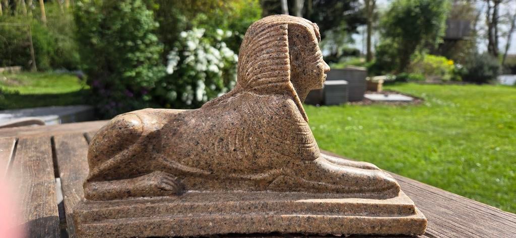 Beeld sfinx/graniet (?)/middelgroot, Ophalen of Verzenden, Beeld
