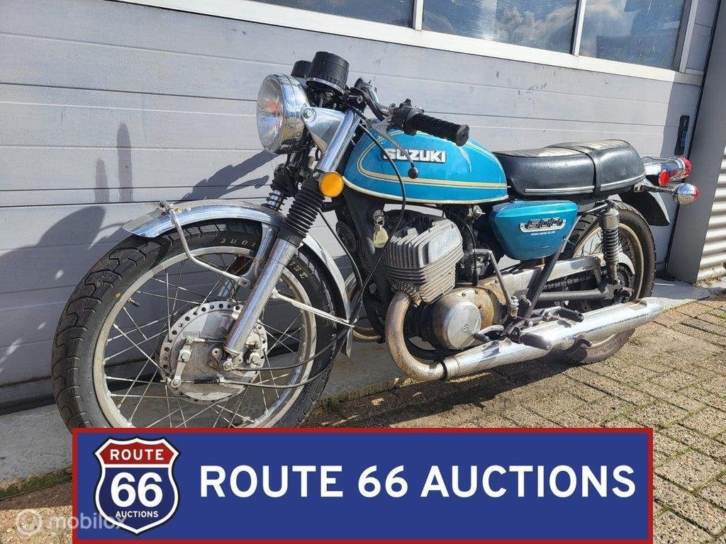 Suzuki T500 | 1974 | Route 66 Auctions, Motoren, Gebruikt, Overig, Handgeschakeld