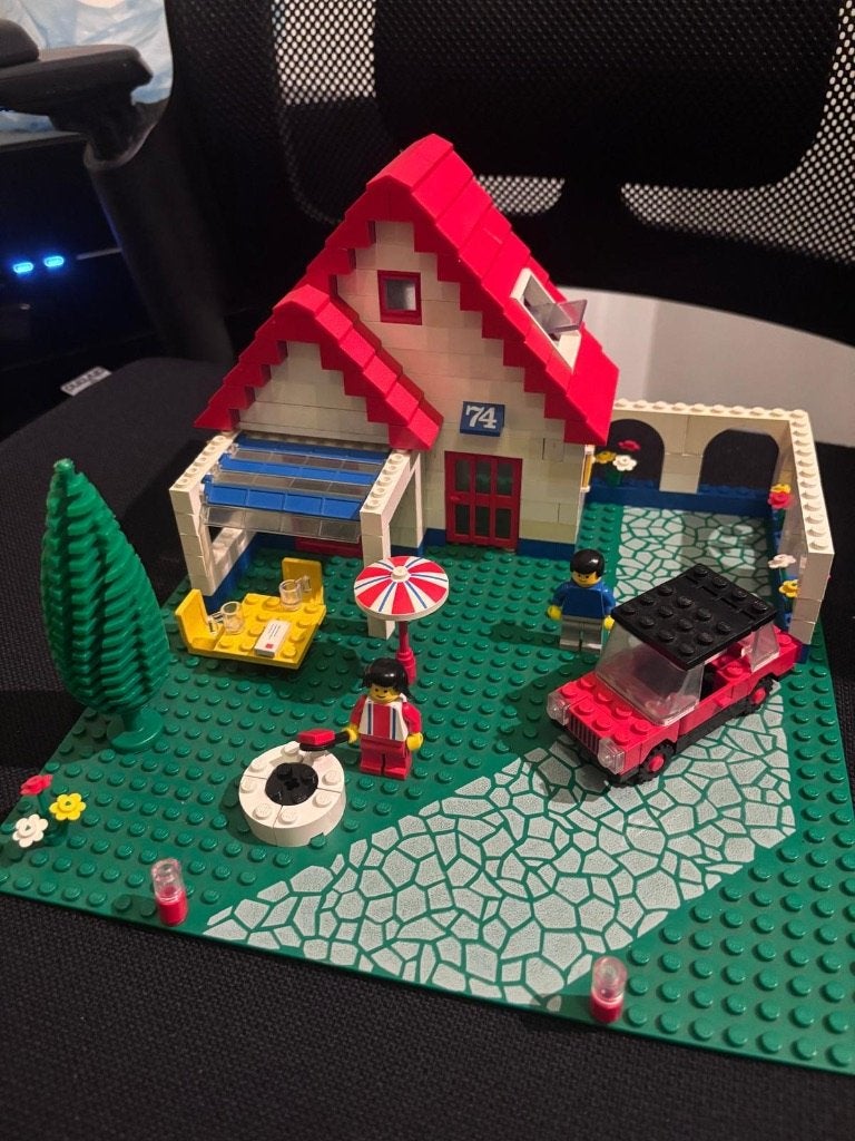 Lego 6374 Vintage Villa des années 1980 (pas d'instructions), Lego, Ensemble complet, Utilisé, Complet