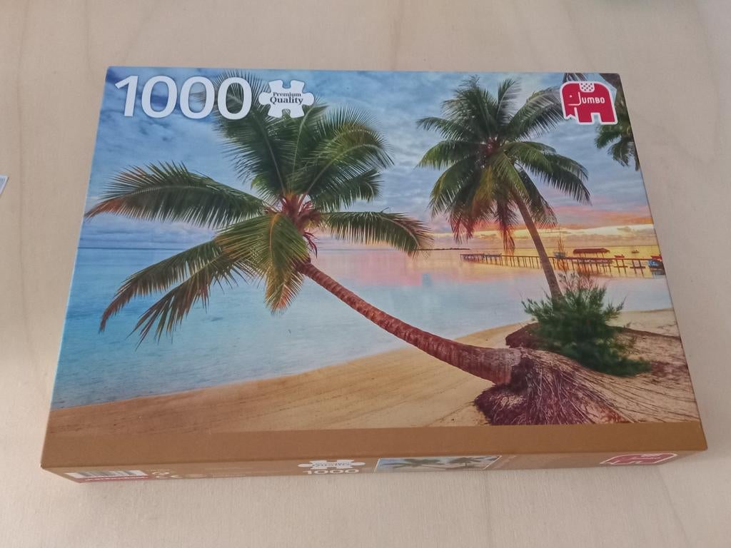 Puzzle Jumbo 1000 pièces - Polynésie française, Hobby & Loisirs créatifs, Enlèvement ou Envoi, 500 à 1500 pièces, Utilisé, Puzzle