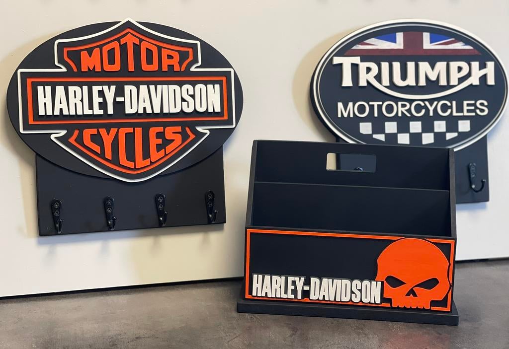 Kado tip!  sleutelrekje en brievenhouder Harley Davidson, Ophalen, Nieuw