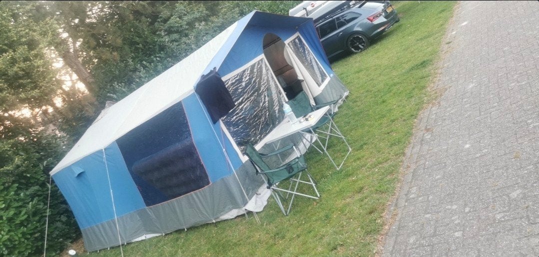 vouwwagen met fietsrek, Caravans en Kamperen, Ophalen of Verzenden, Gebruikt, Tot en met 4