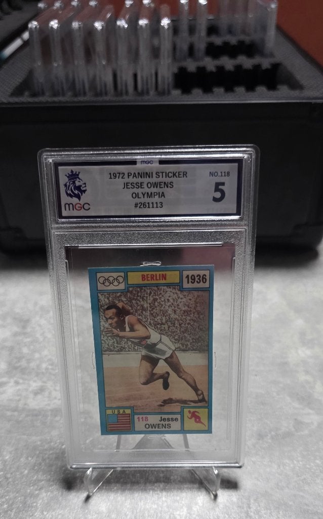 Panini olympia 1972+Jesse Owens Panini+NO PSA, Enlèvement ou Envoi, Comme neuf, Autocollant