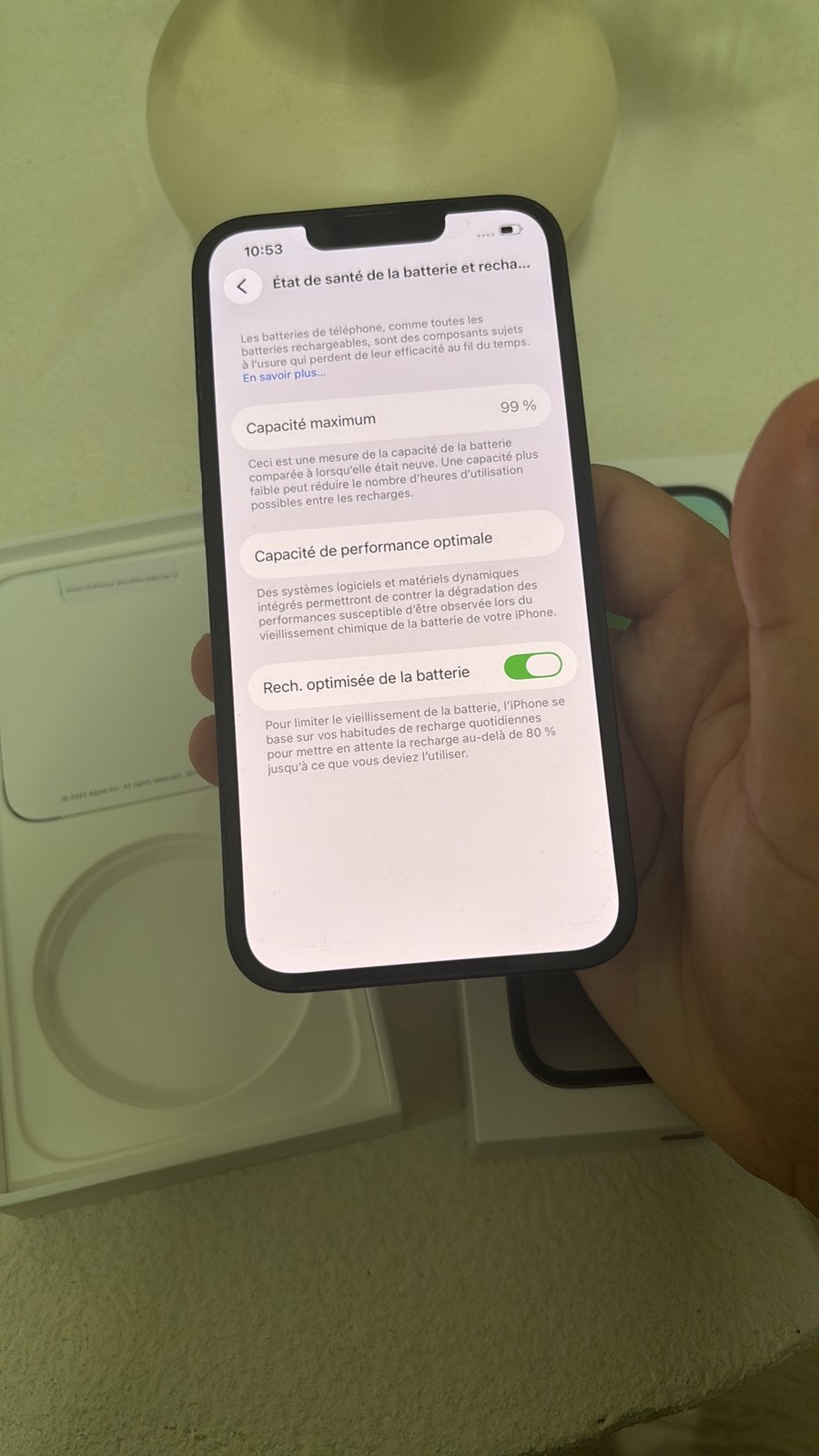 iPhone 14, Télécoms, 99 %, 128 GB, Enlèvement ou Envoi, Comme neuf