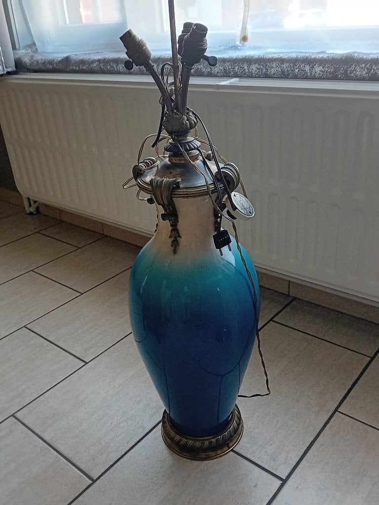 Lampe turquoise, Céramique, Enlèvement, Utilisé, 100 à 150 cm