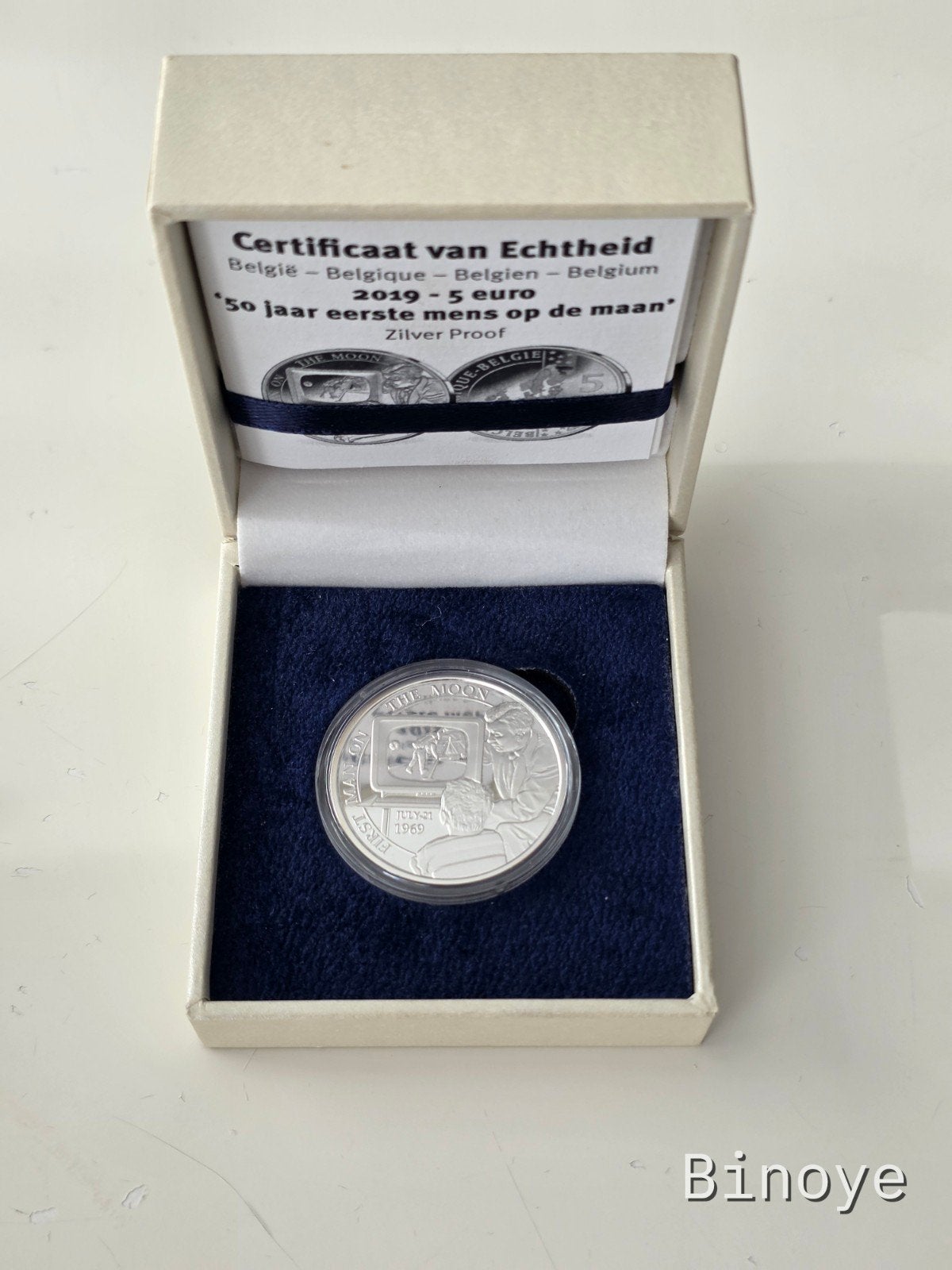 5€ Belgique 2019 – 50 ans Homme sur la Lune – Argent 925, Enlèvement ou Envoi, Belgique, 5 euros, Argent