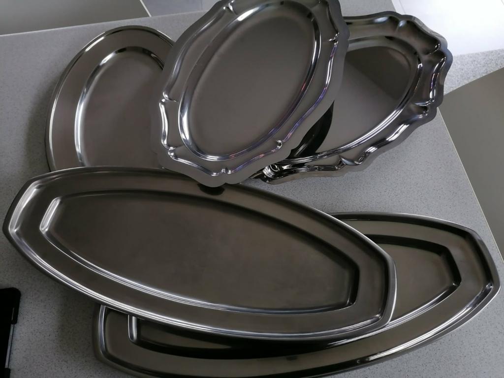 5 inox schotels, Huis en Inrichting, Keuken | Potten en Pannen, Ophalen, Inox