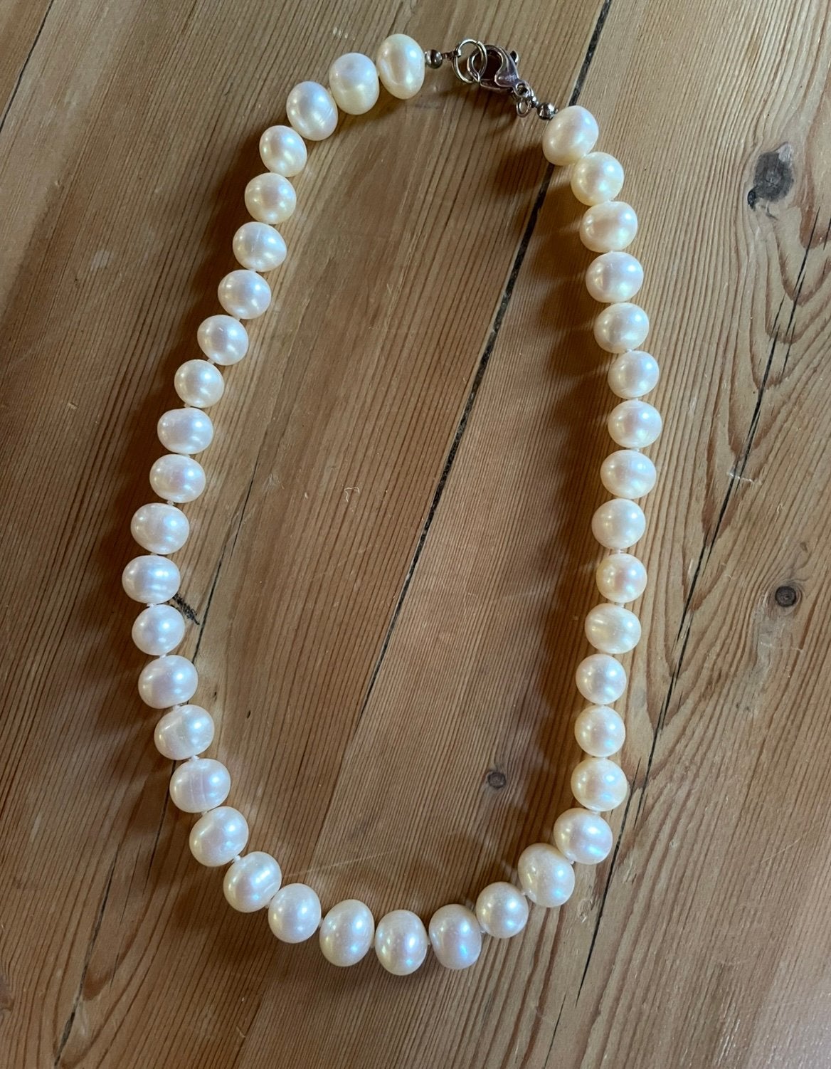 Echte parelketting, Handtassen en Accessoires, Ophalen, Zo goed als nieuw