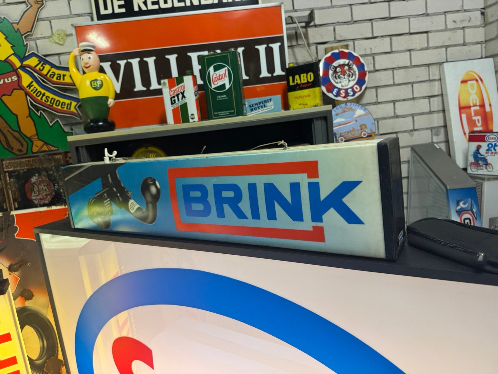 BRINK trekhaken reclame lichtbak, Ophalen, Gebruikt, Lichtbak of (neon) lamp