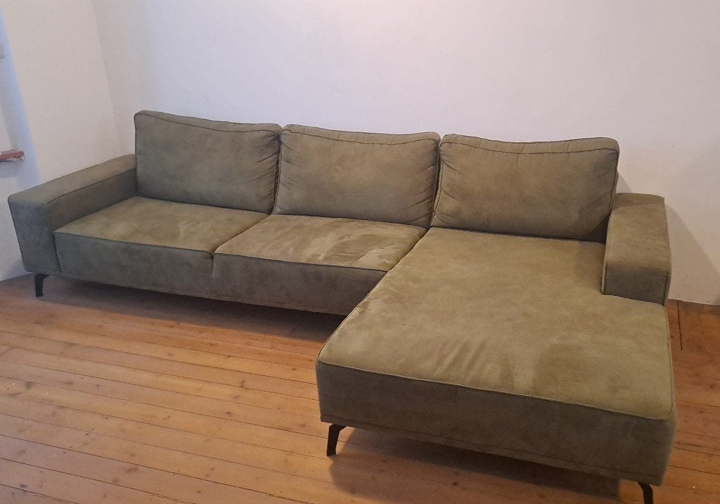 Zetel met chaise longue Krea, Modern design, 150 cm ou plus, Quatre personnes ou plus, Comme neuf