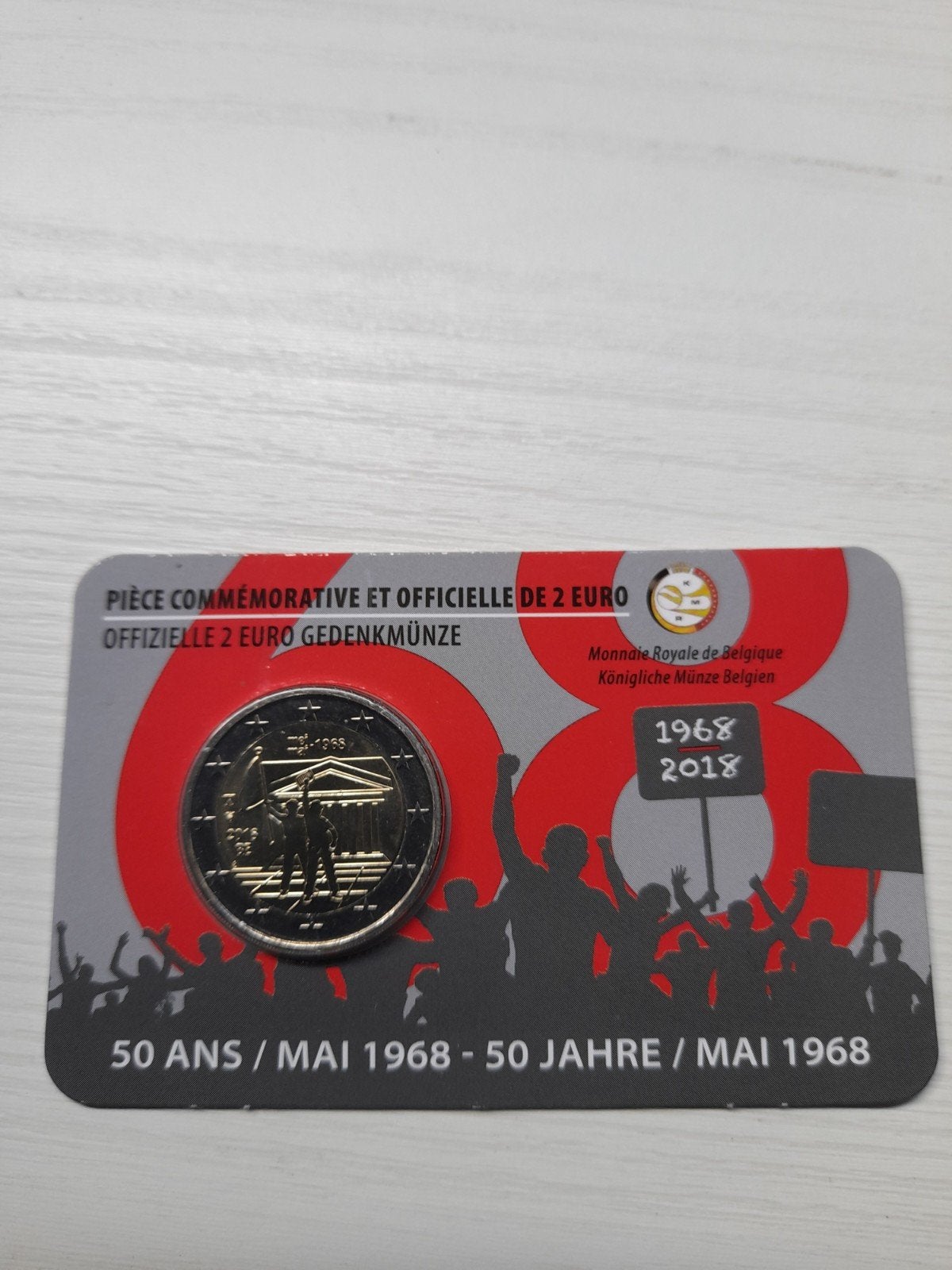 pièce commémorative coincard de 2 euros 2018 Belgique, Enlèvement ou Envoi, 2 euros