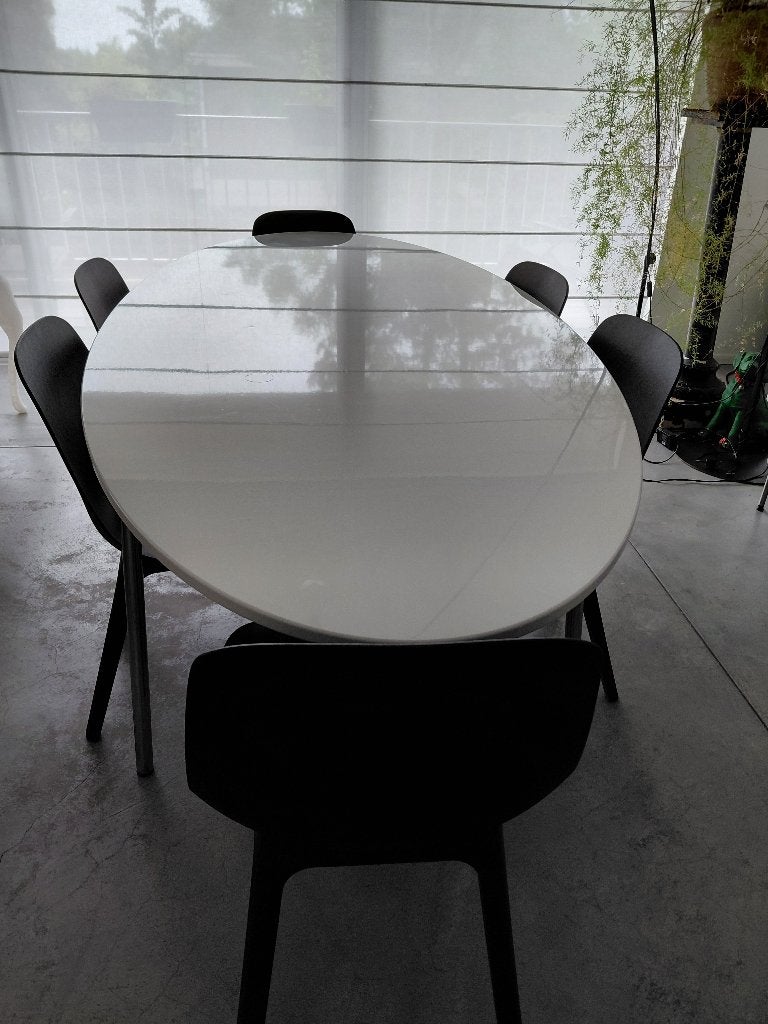 Table à manger, Maison & Meubles, Vintage, 100 à 150 cm, Enlèvement, Utilisé