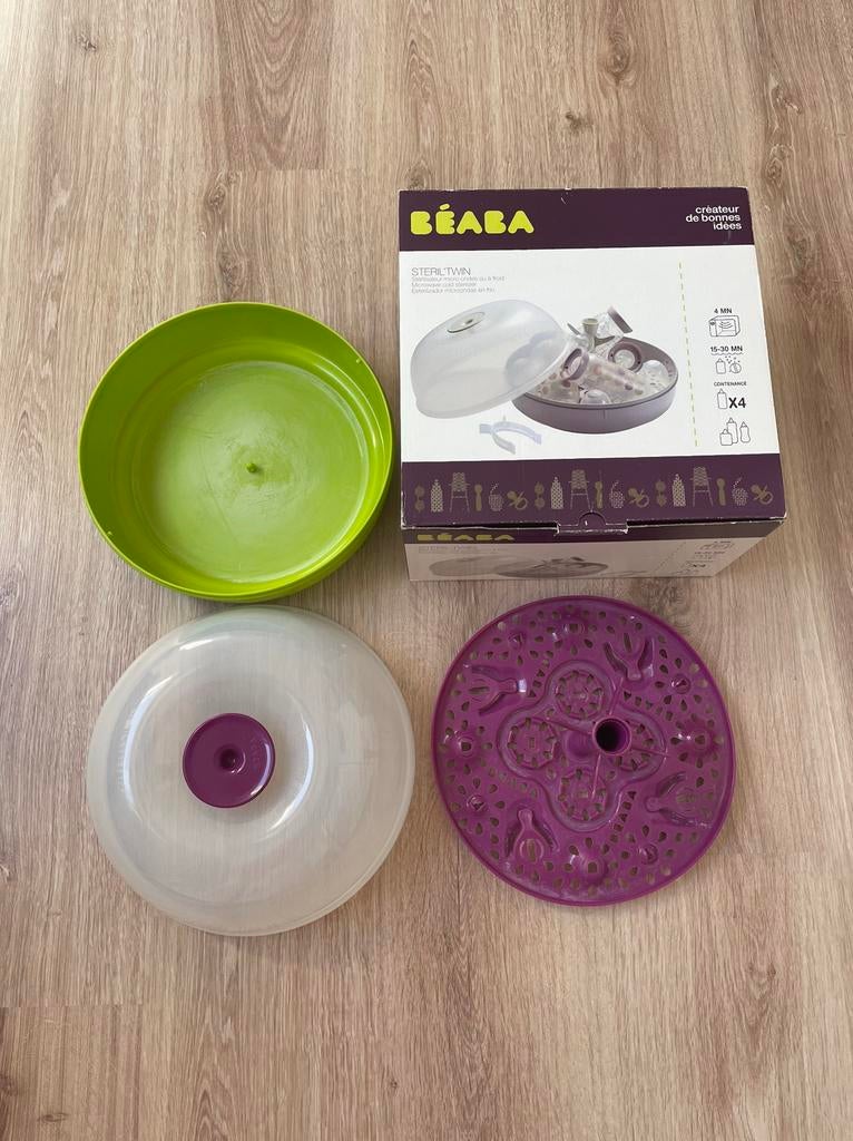 Béaba sterilisator papflessen en spenen. Microgolf., Ophalen, Gebruikt