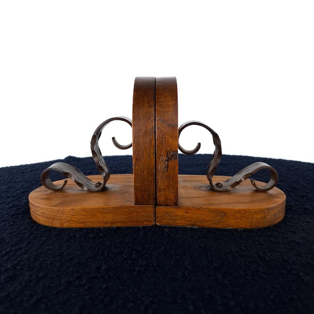 Vintage houten boekensteunen art deco stijl, Enlèvement ou Envoi