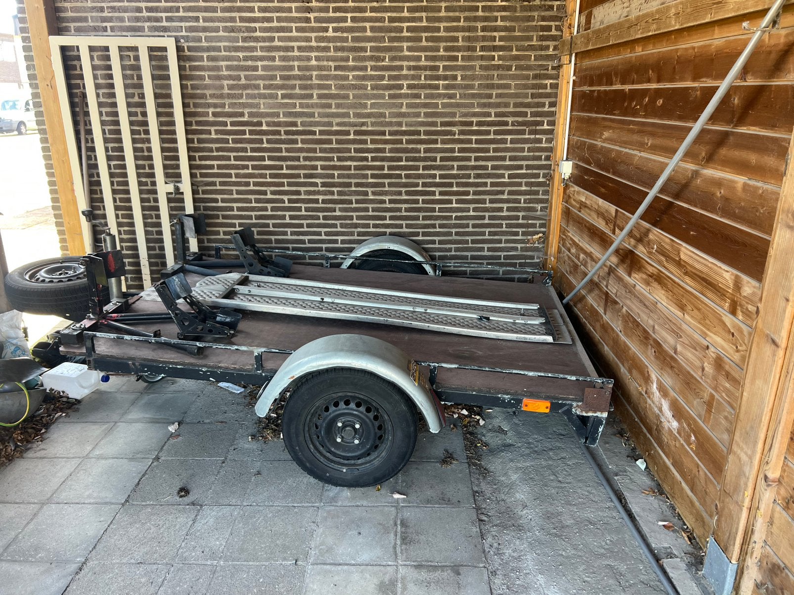 Aanhangwagen 2motors, Auto diversen, Aanhangers en Bagagewagens, Ophalen, Gebruikt