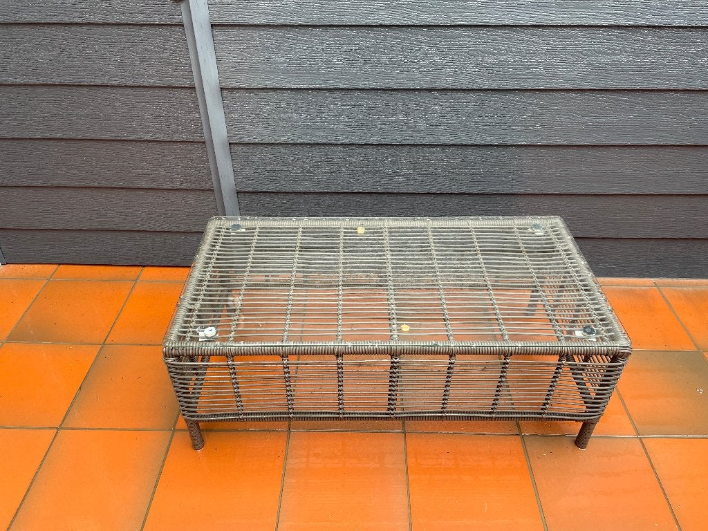 tuintafel, Tuin en Terras, Tuintafels, Ophalen, Gebruikt, Rechthoekig, Wicker