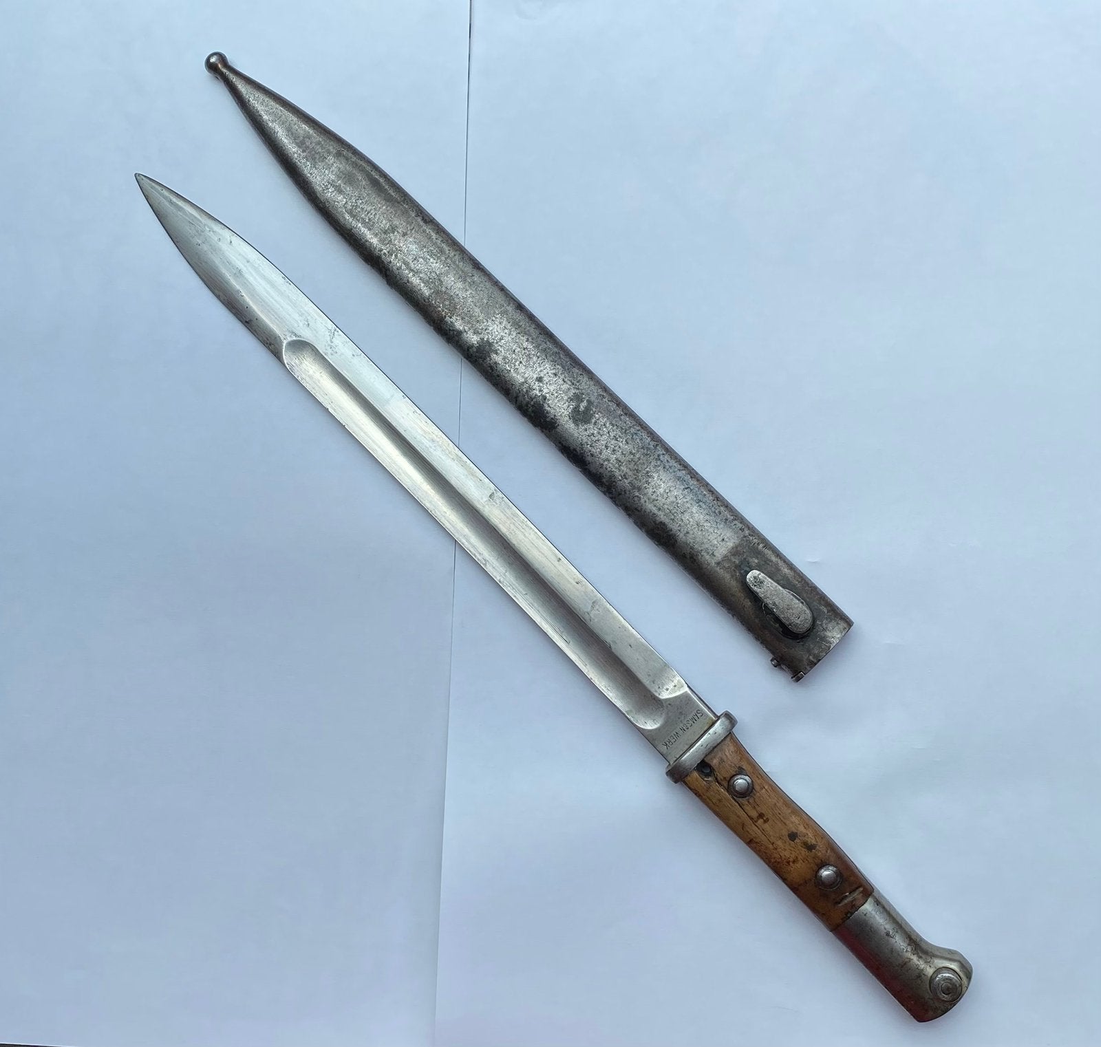 Duitse bajonet S14 SAMSON WERK WO1, Verzenden, Landmacht, Mes of Dolk