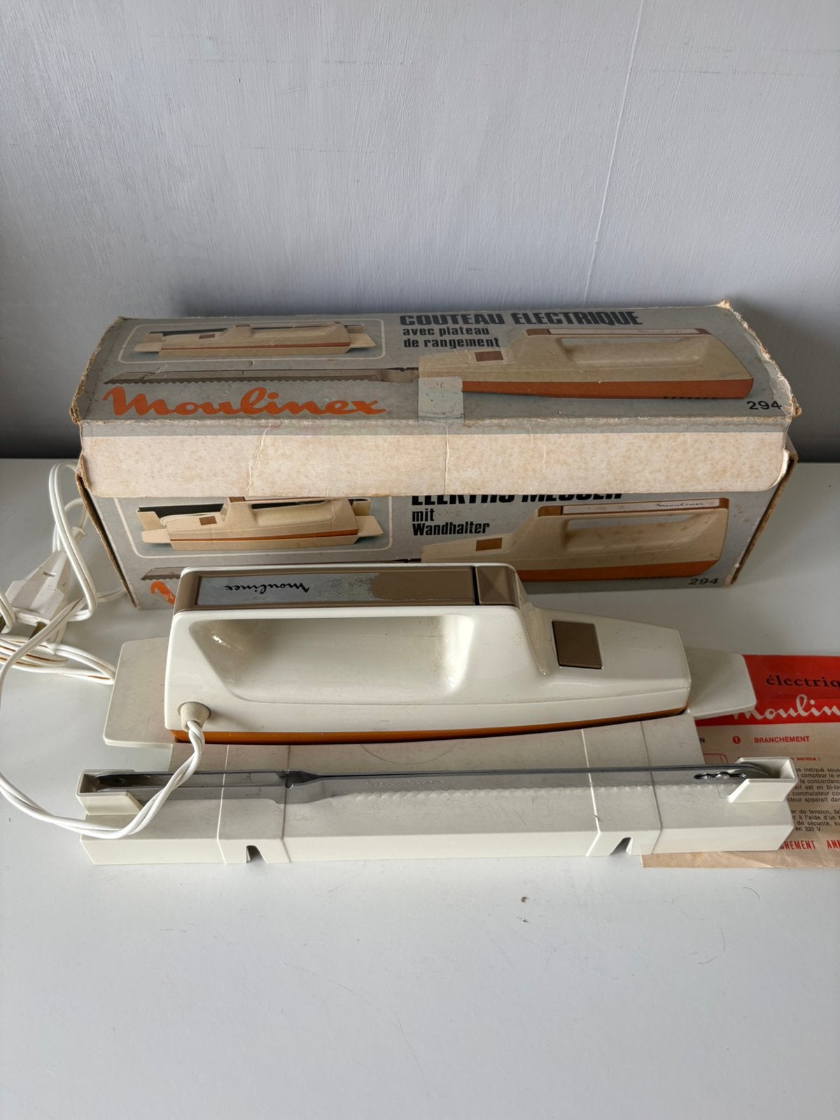 MOULINEX vintage elektrisch mes, Ophalen of Verzenden
