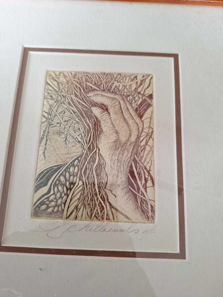 Kunst achille cools, Antiek en Kunst, Ophalen of Verzenden, Ets, Genummerd