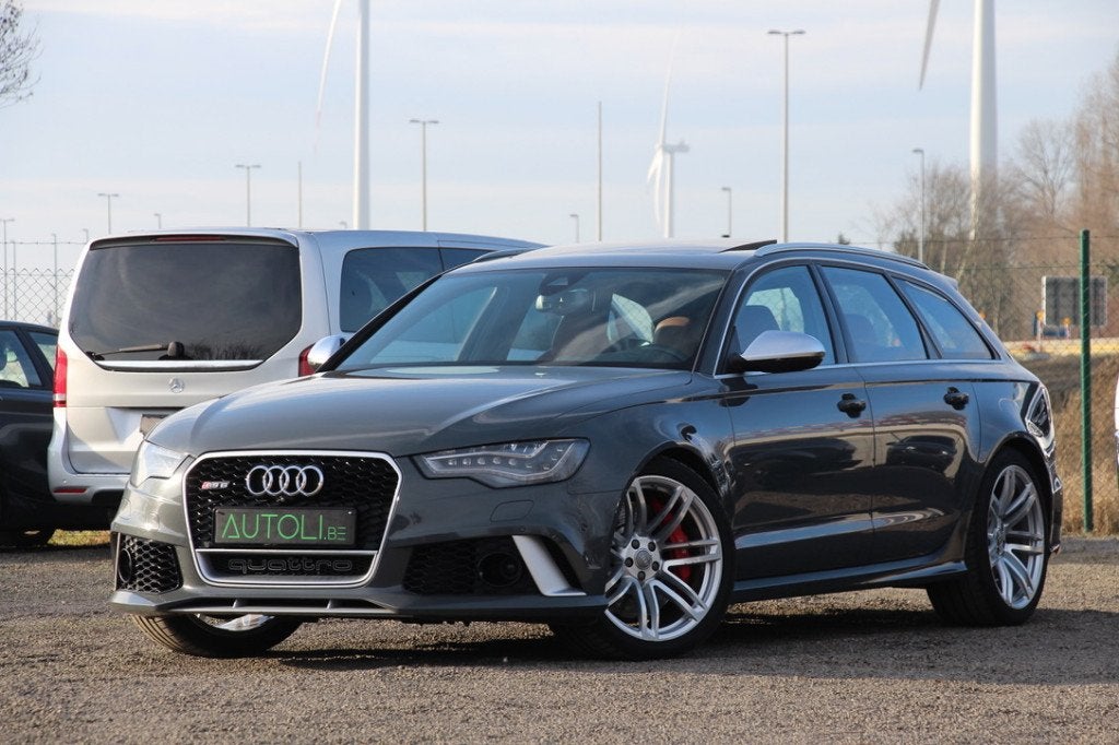 Audi RS6 Avant 4.0 V8 TFSI Quattro, Autos, Cuir, Argent ou Gris, Achat, 4 portes