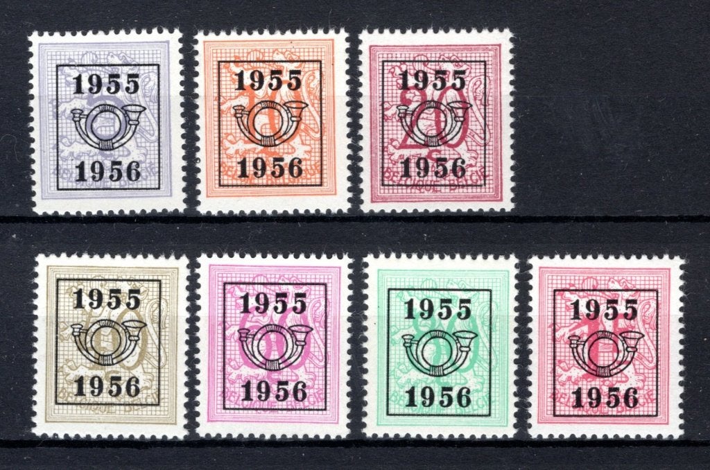 PRE652/658 MNH** 1955 - Cijfer heraldieke leeuw - REEKS 48, Verzenden, Postfris, Postfris
